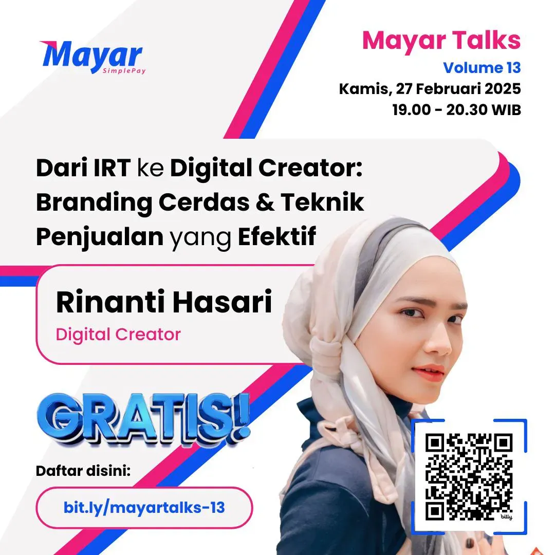 Promotional poster for Mayar Talks Volume 13 featuring Rinanti Hasari