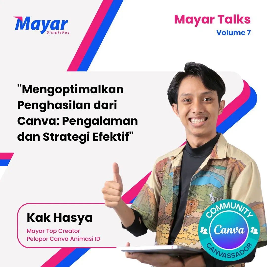 Promotional poster for Mayar Talks Volume 7 featuring Kak Hasya